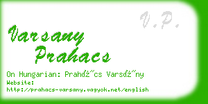 varsany prahacs business card